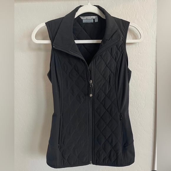 Athleta Jackets & Coats Athleta Vest Black Quilted Vest Black
